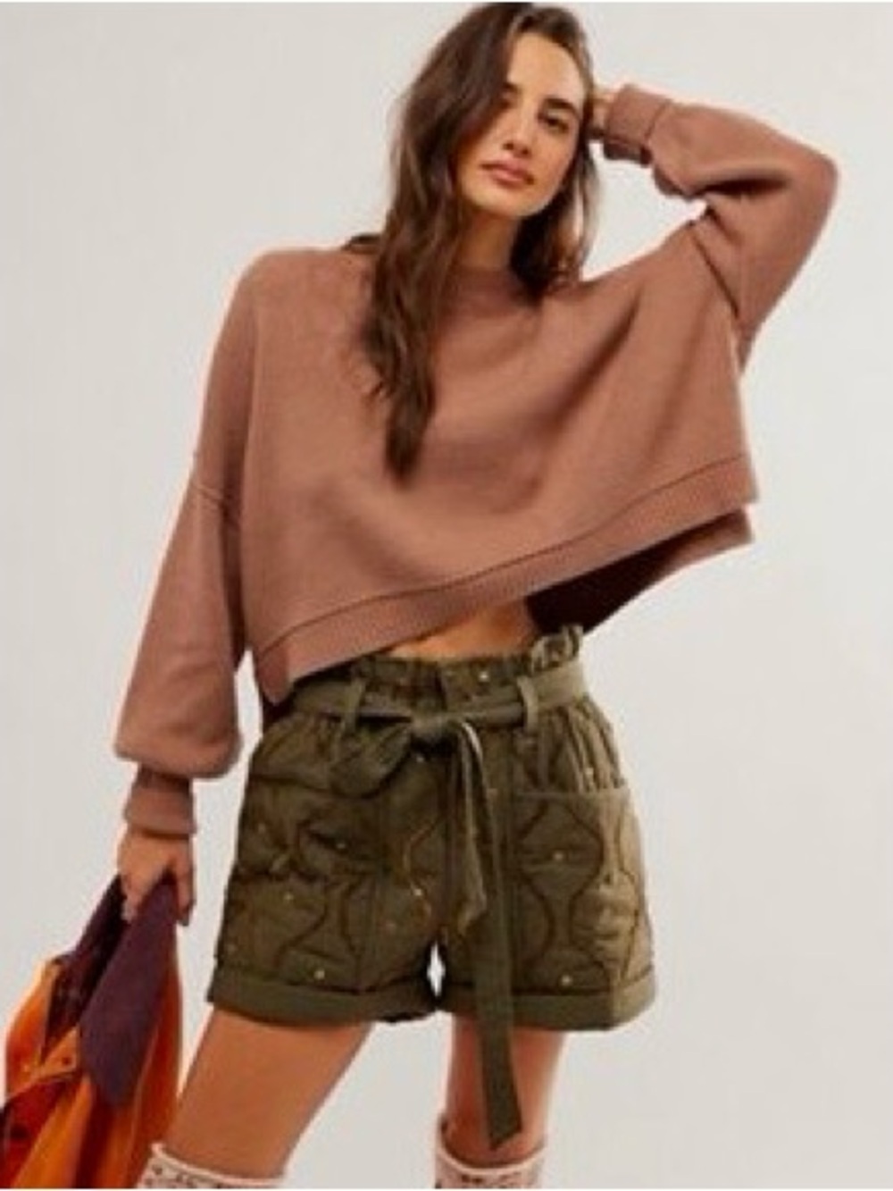 FREE PEOPLE EASY STREET CROP PULLOVER